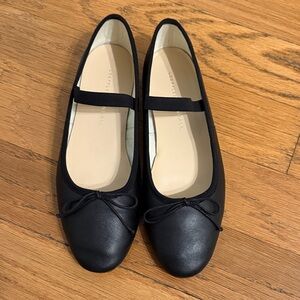 Loeffler Randall Leonie Leather Ballet Flat Black